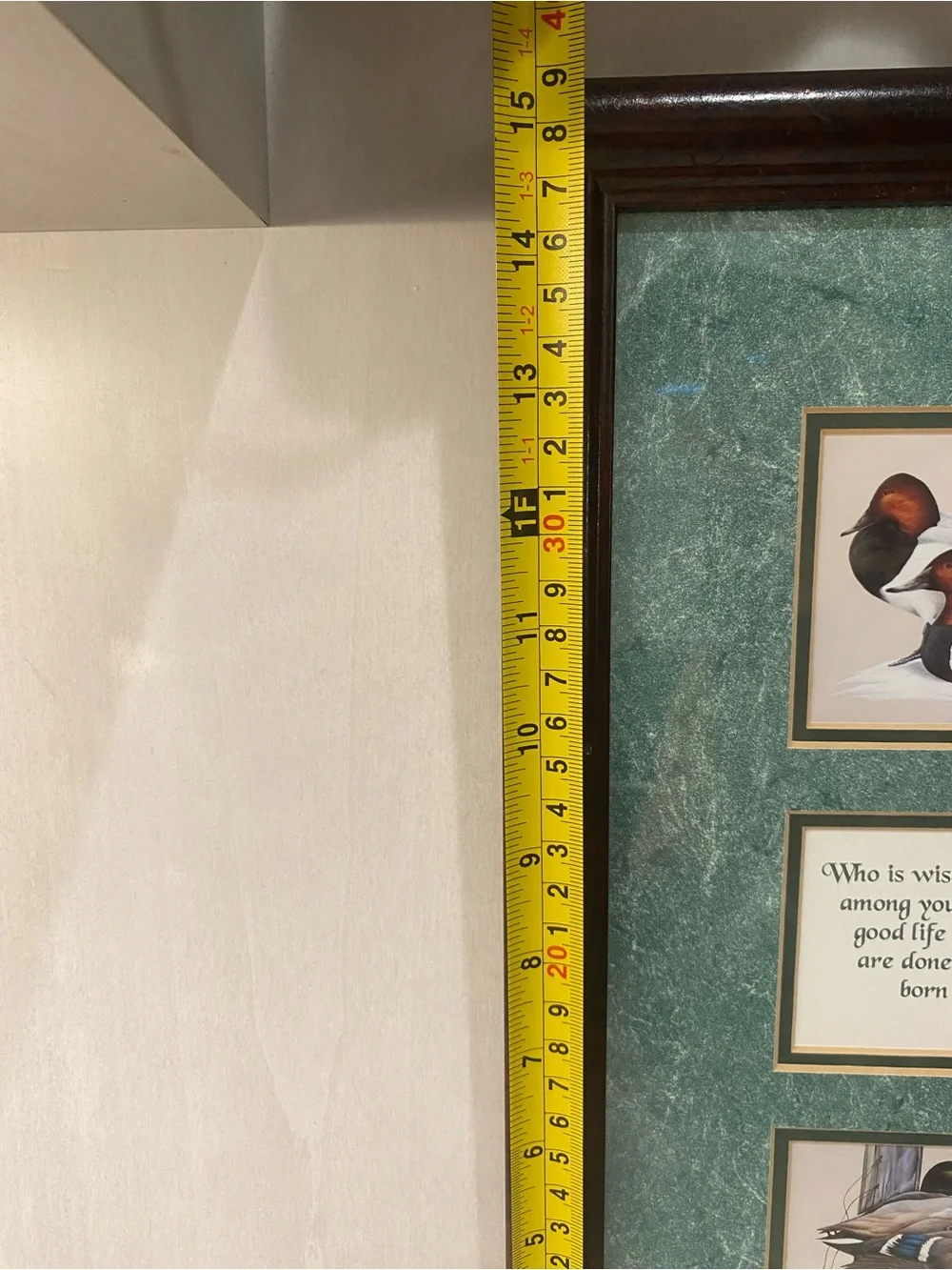 VTG Dicksons Art LaMay Duck Print Frame James 3:13